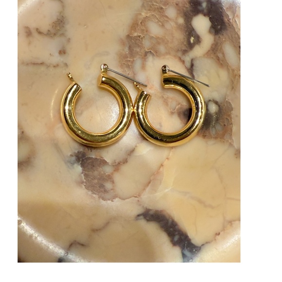 Luv AJ - Baby Amalfi Tube Hoops - Gold - Super Lightweight - Never Worn - Picture 11 of 15